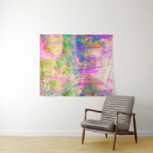 ライトアップされたピンクと珊瑚園風景 タペストリー (インサイチュ(横))