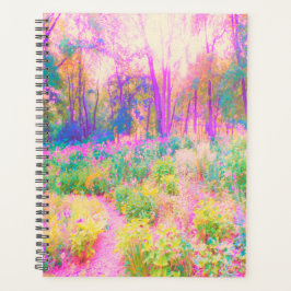 ライトアップされたピンクと珊瑚園風景 プランナー手帳