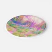 ライトアップされたピンクと珊瑚園風景 ペーパープレート (アングル)