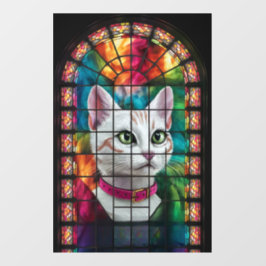 ライトアップされた感謝:ステンドグラスの窓 ウィンドウサイン