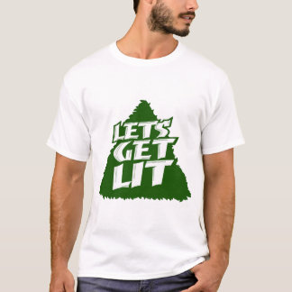 "ライトアップしよう" 面白いクリスマスツリーホリデーパーティー Tシャツ