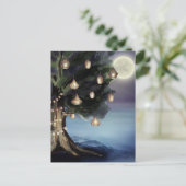 ライトアップと満月ビーチで魅惑の木 ポストカード (スタンド正面)