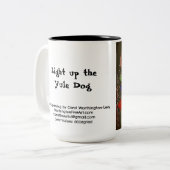 ライトアップユール（キリスト降誕祭）ドッグホリデー/クリスマスマグ ツートーンマグカップ (正面左)