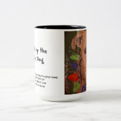 ライトアップユール（キリスト降誕祭）ドッグホリデー/クリスマスマグ ツートーンマグカップ (中央)