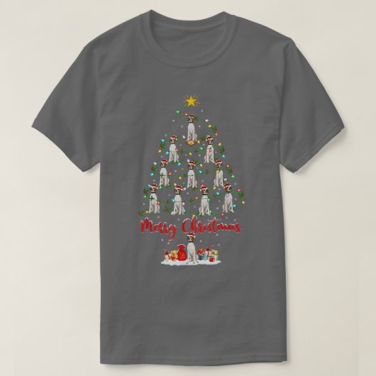 ライトアップ クリスマス サンタ 英語 ポインター クリス Tシャツ (デザイン正面)