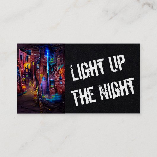 ライトアップ・ザ・ナイト3 – 鮮やかなカラービジネスカード 名刺 (正面)