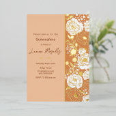 ライトアプリコットキンセアニラフォイル招待状 箔招待状 (立ち正面)