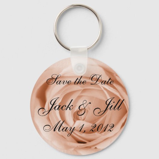 ライトアプリコット日付の保存 キーホルダー (正面)