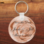 ライトアプリコット日付の保存 キーホルダー (正面)