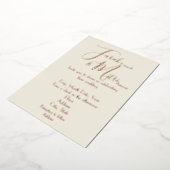 ライトアンドエアリーバラゴールドフォイル結婚式招待状F 箔招待状 (回転した状態)