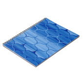 ライトアンドダークブルー色彩の鮮やかオギーデザイン ノートブック (左側)