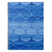 ライトアンドダークブルー色彩の鮮やかオギーデザイン ノートブック (正面)