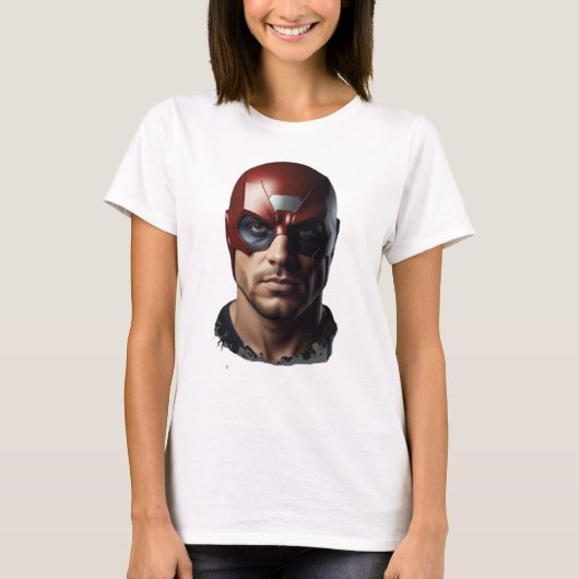 ライトアンドダーク操作スーパーヒーロー Tシャツ (正面)