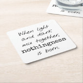 ライトアンドダーク紙コースター スクエアペーパーコースター (アングル)