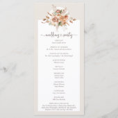 ライトアーストーンフローラ素朴ボホウェディングパーティー プログラム (裏面)