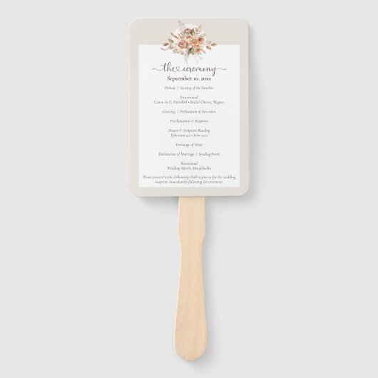 ライトアーストーンフローラ結婚式 プログラム/パーティー ハンドファン (正面)