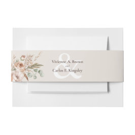 ライトアーストーン素朴フローラボ結婚ホ 招待状ベリーバンド