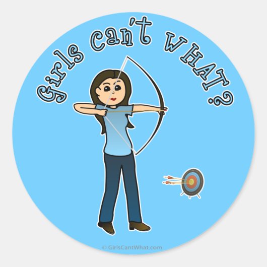 ライトアーチェリー（青） ラウンドシール (正面)