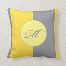 ライトイエローおよびソフトグレーカスタマイズ装飾用クッション クッション