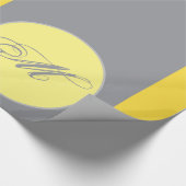 ライトイエローとソフトグレイ カスタマイズ マグ ラッピング ラッピングペーパー (角)