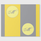 ライトイエローとソフトグレイ カスタマイズ マグ ラッピング ラッピングペーパー (フラット)