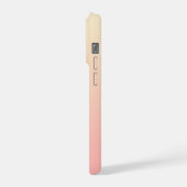 ライトイエローとピンクのグラデーション iPhoneケース (左側面)