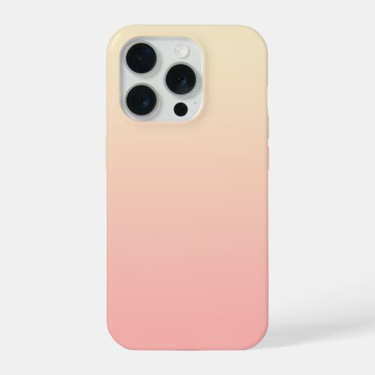 ライトイエローとピンクのグラデーション iPhoneケース (裏面)