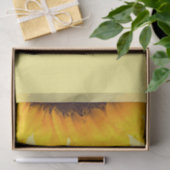 ライトイエローにイエローとブラウンのひまわり 薄葉紙 (ギフト)