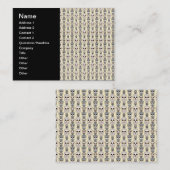 ライトイエローの可愛らしい小さなフクロパターン 名刺 (正面/裏面)