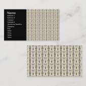 ライトイエローの可愛らしい小さなフクロパターン 名刺 (正面/裏面)