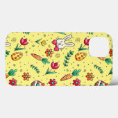 ライトイエローイースターパターン電話ケース Case-Mate iPhoneケース (裏面 (横))
