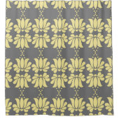 ライトイエローグレーチューリップ シャワーカーテン (正面)