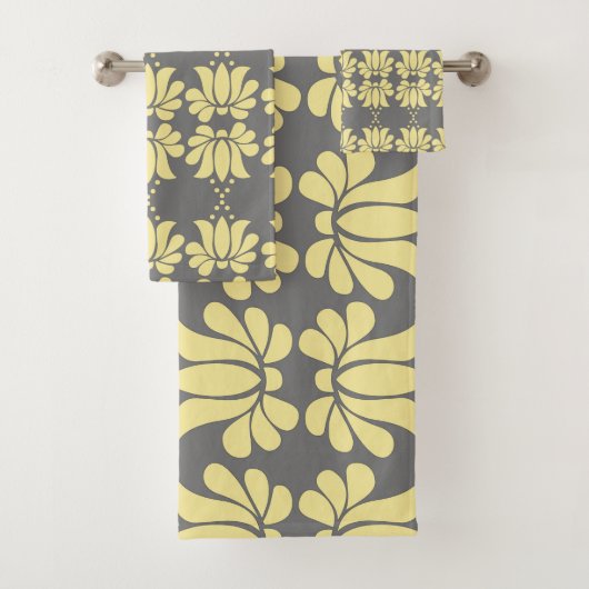ライトイエローグレーチューリップ バスタオルセット (インサイチュ)