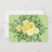 ライトイエローグ淡い色のリーンバラ情報カード 招待状 (裏面)