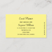 ライトイエローゴージャスモダンハートカワイイ 名刺 (裏面)