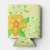 ライトイエローデザイ結婚ザのドリンクホルダー 缶クーラー (裏面)