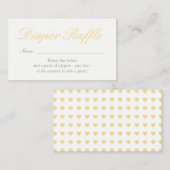 ライトイエローハートおむつラッフルカード エンクロージャーカード (正面/裏面)