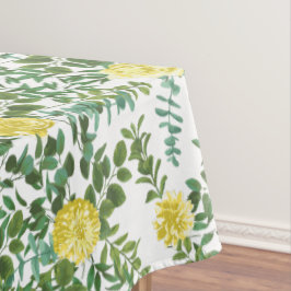 ライトイエローパステルピーニーバラ結婚フローラ テーブルクロス