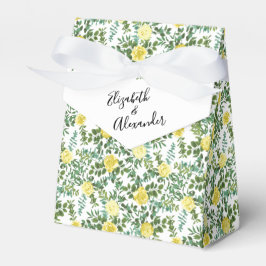 ライトイエローパステルピーニー&バラフローラ結婚ズ フェイバーボックス