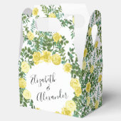 ライトイエローパステルピーニー&バラフローラ結婚ズ フェイバーボックス (オープン)