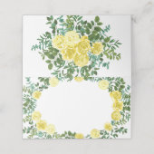 ライトイエローパステルピーニー&バラフローラ結婚ズ プレイスカード (外部開封)