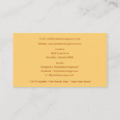 ライトイエローフォレストキャンプグラウンド 名刺 (裏面)