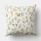 ライトイエローフローラスカンジナビア クッション (裏面)