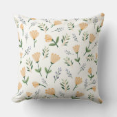 ライトイエローフローラスカンジナビア クッション (正面)