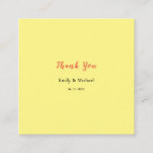 ライトイエロープレーンエレガントプロフェッショナルありがとう エンクロージャーカード (正面)