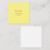 ライトイエロープレーンエレガントプロフェッショナルありがとう ノートカード (正面/裏面)