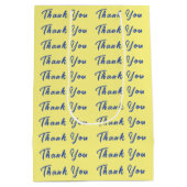 ライトイエロープレーンエレガントプロフェッショナルありがとう ミディアムペーパーバッグ (裏面)