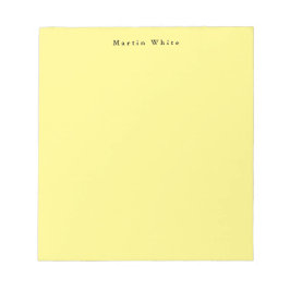 ライトイエロープレーンエレガントプロフェッショナルモダン ノートパッド