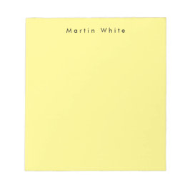 ライトイエロープレーンエレガントプロフェッショナルモダン ノートパッド