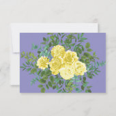 ライトイエローペリウィンクルブルーバラ招待状返信 招待状 (裏面)